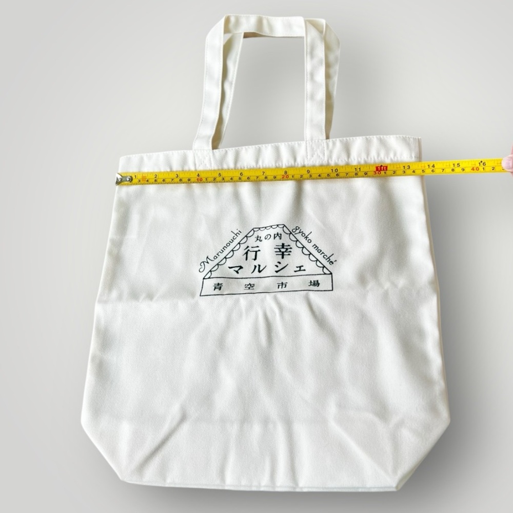 Japanese Market Shopping Cotton Canvas White Tote Bag Eco-Friendly Bag New - Picture 3 of 10